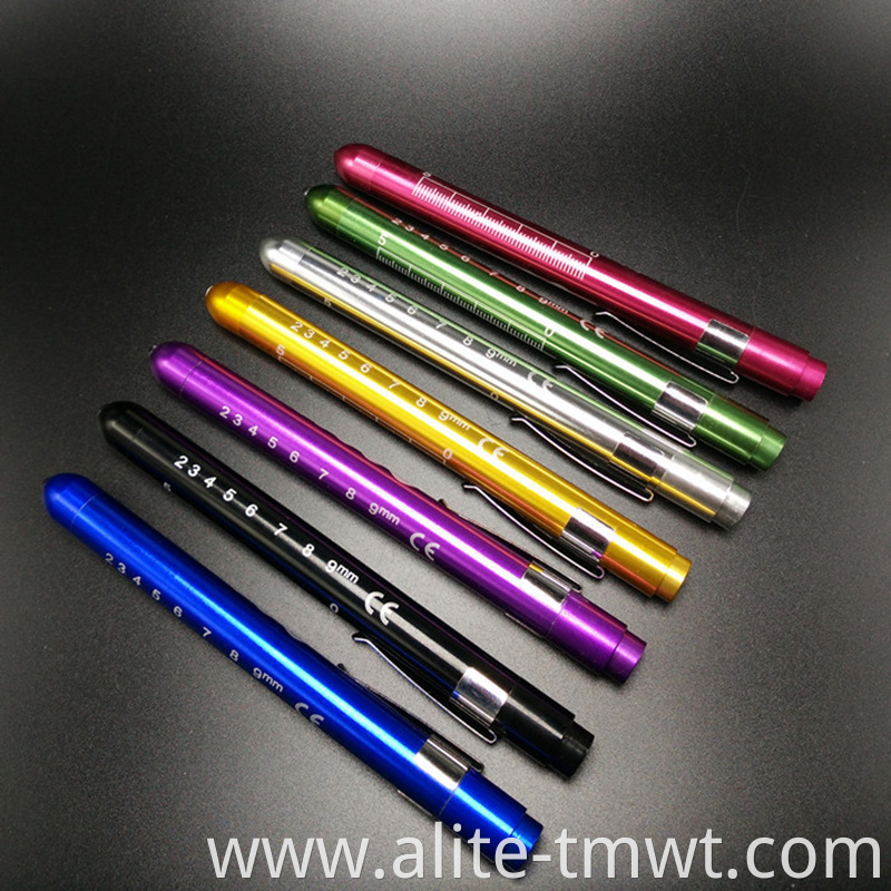 promotional multi colored white or warm white yellow light led medical doctors pen torch